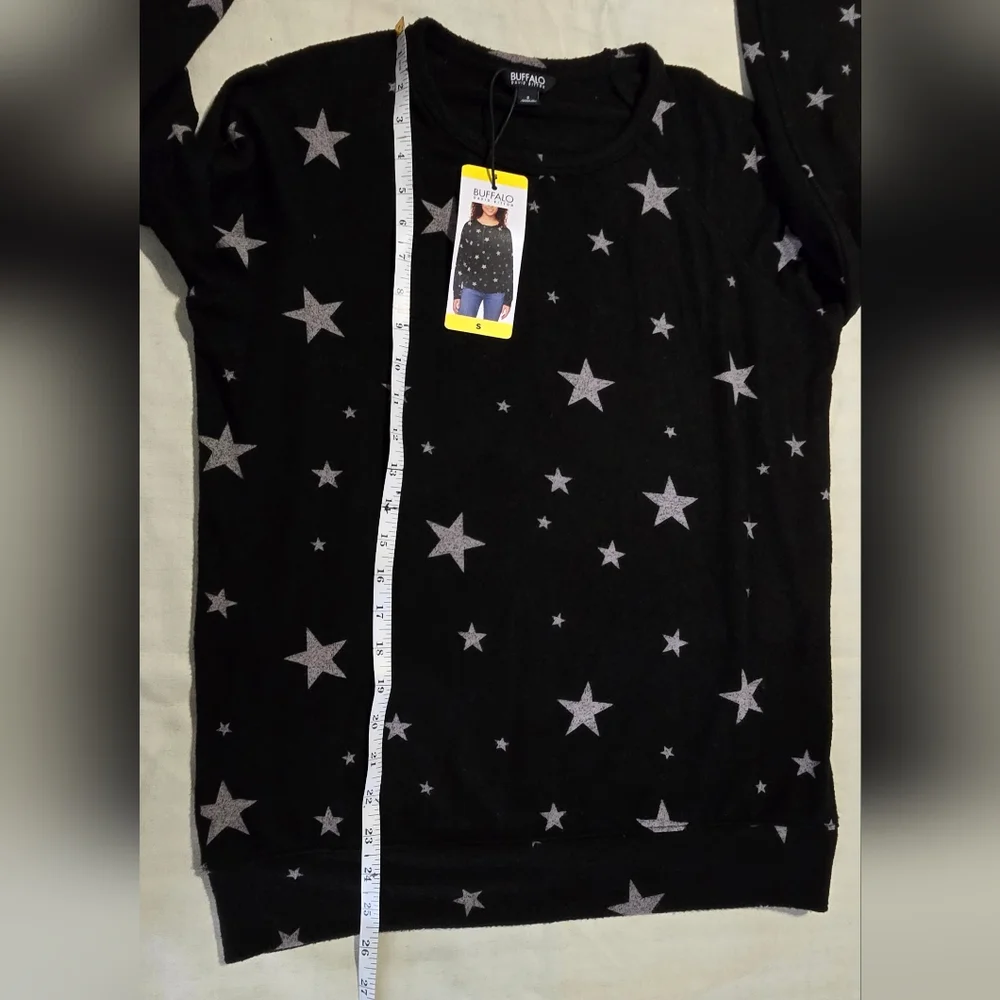 Buffalo David Bitton Black Sweater with Star Design